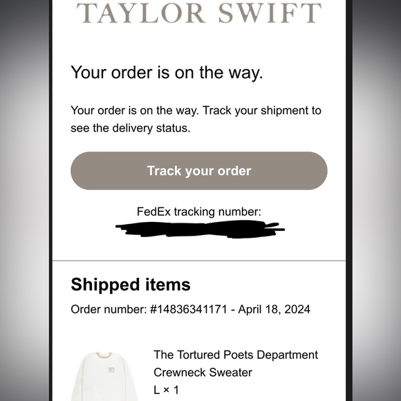 Taylor Swift The Tortured Poets Department Crewneck - Picture 5 of 5